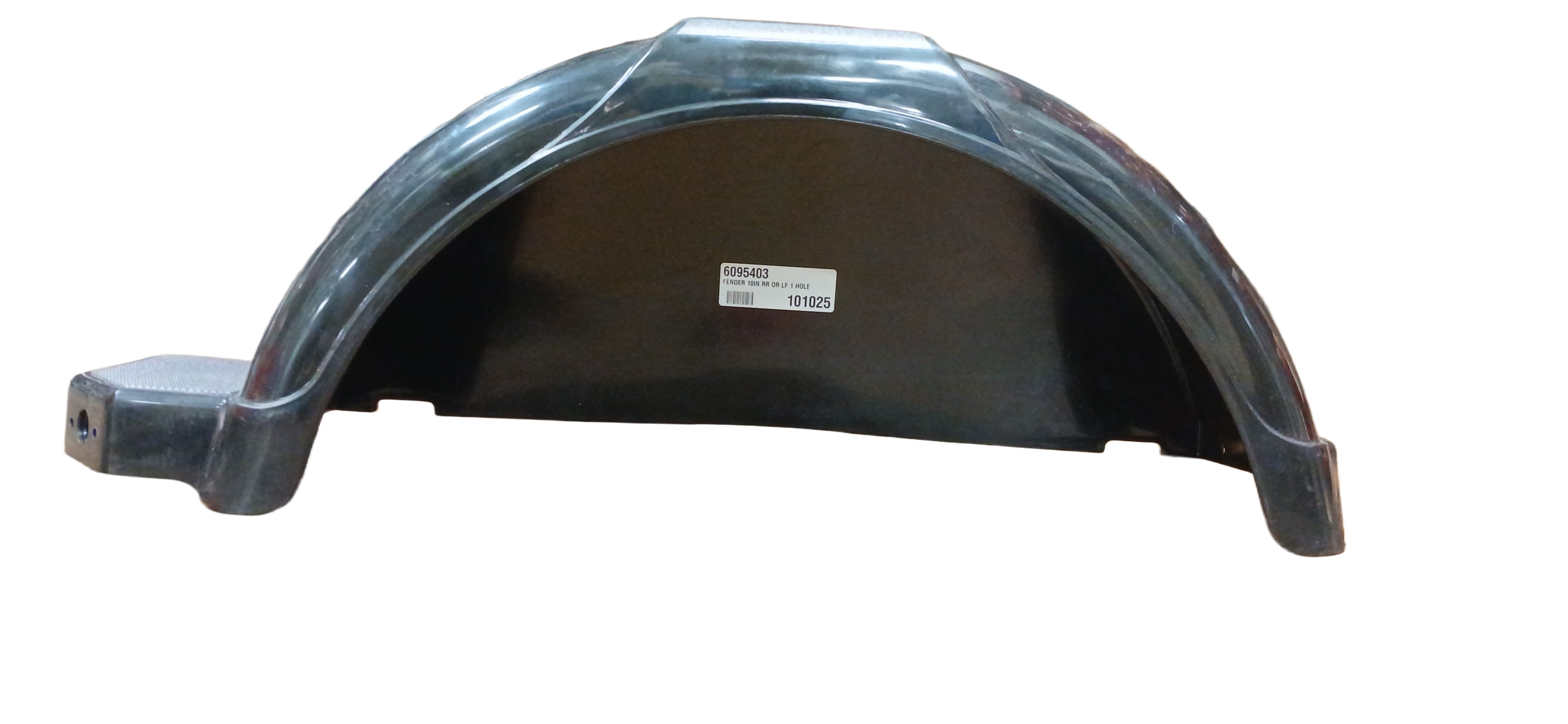 Shorelander 6095403 Left Front/Right Rear Sides Black Poly Fender for 14" Tires - 10" Width - 1 Inch Hole